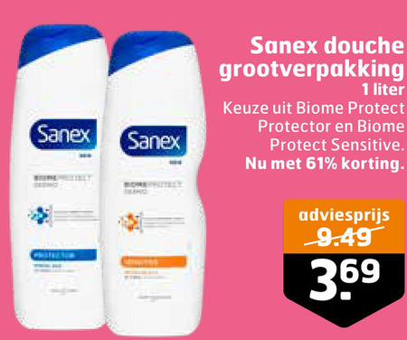 Sanex   douchegel folder aanbieding bij  Trekpleister - details