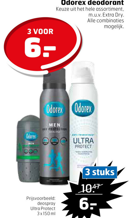 Odorex   deodorant folder aanbieding bij  Trekpleister - details