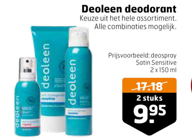 Deoleen   deodorant folder aanbieding bij  Trekpleister - details