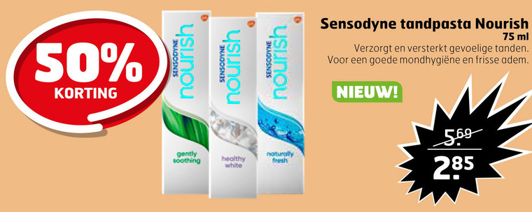 Sensodyne   tandpasta folder aanbieding bij  Trekpleister - details