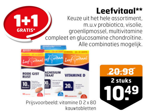 Leef Vitaal   voedingssupplement folder aanbieding bij  Trekpleister - details