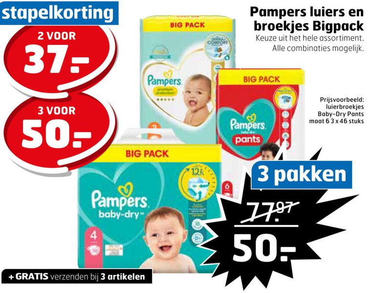 Pampers   luiers, luierbroekjes folder aanbieding bij  Trekpleister - details