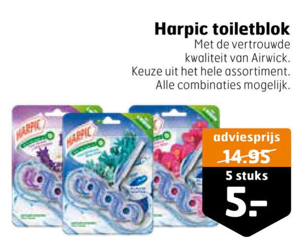 Harpic   toiletblok folder aanbieding bij  Trekpleister - details