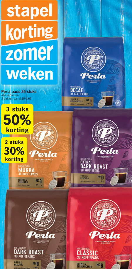 Perla   koffiepad folder aanbieding bij  Albert Heijn - details