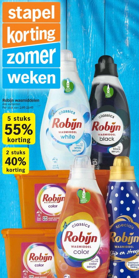 Robijn   wasmiddel folder aanbieding bij  Albert Heijn - details