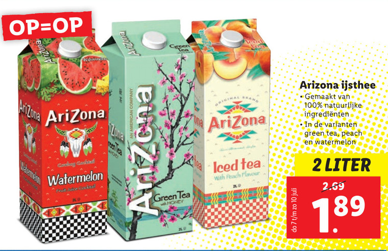 Arizona   ice tea folder aanbieding bij  Lidl - details