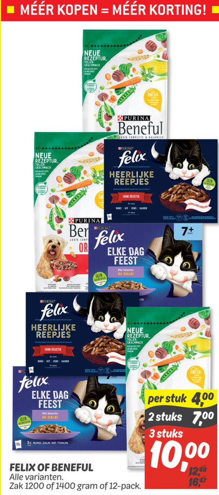 Felix   hondenvoer, kattenvoer folder aanbieding bij  Dekamarkt - details