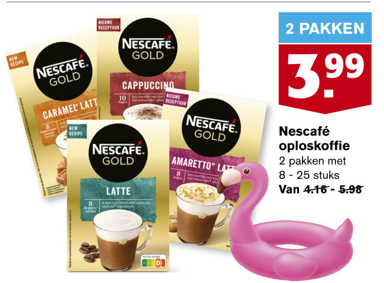 Nescafe   oploskoffie folder aanbieding bij  Hoogvliet - details