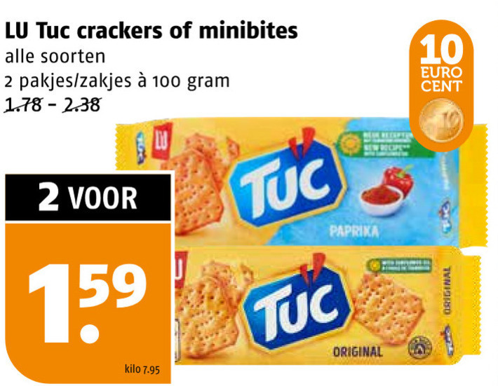 Lu Tuc   crackers, zoutje folder aanbieding bij  Poiesz - details