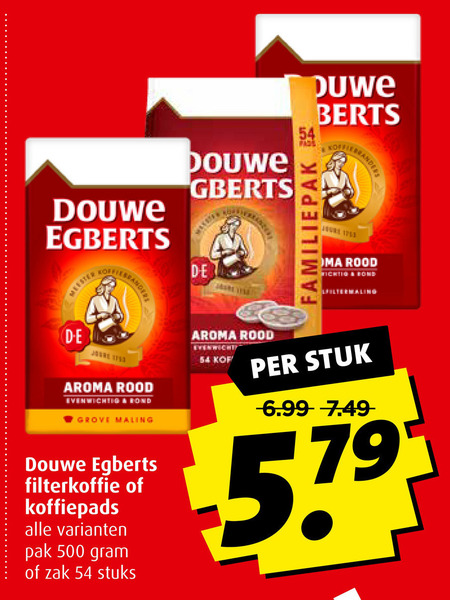 Douwe Egberts   koffie, koffiepad folder aanbieding bij  Boni - details