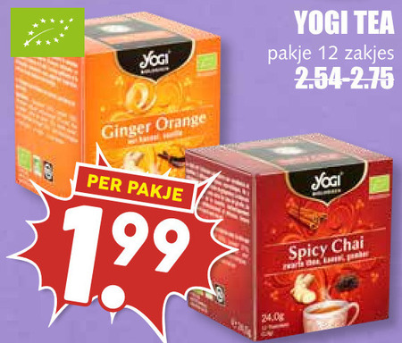 Yogi Tea   thee folder aanbieding bij  MCD Supermarkt Basis - details