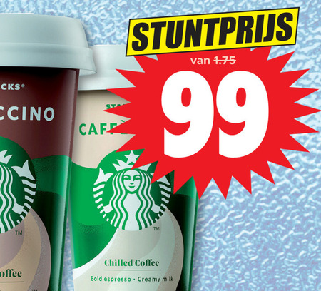 Starbucks   ijskoffie folder aanbieding bij  Dirk - details