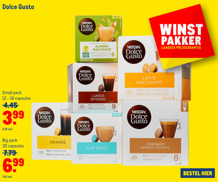 Nescafe   dolce gusto capsules folder aanbieding bij  Makro - details