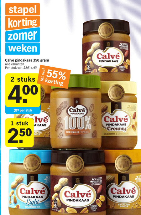 Calve   pindakaas folder aanbieding bij  Albert Heijn - details