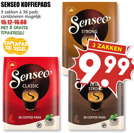 Douwe Egberts Senseo   koffiepad folder aanbieding bij  MCD Supermarkt Basis - details