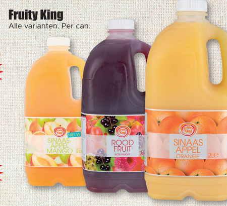 Fruity King   fruitdrank folder aanbieding bij  Dirk - details