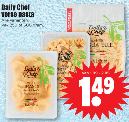 Daily Chef   pasta folder aanbieding bij  Dirk - details