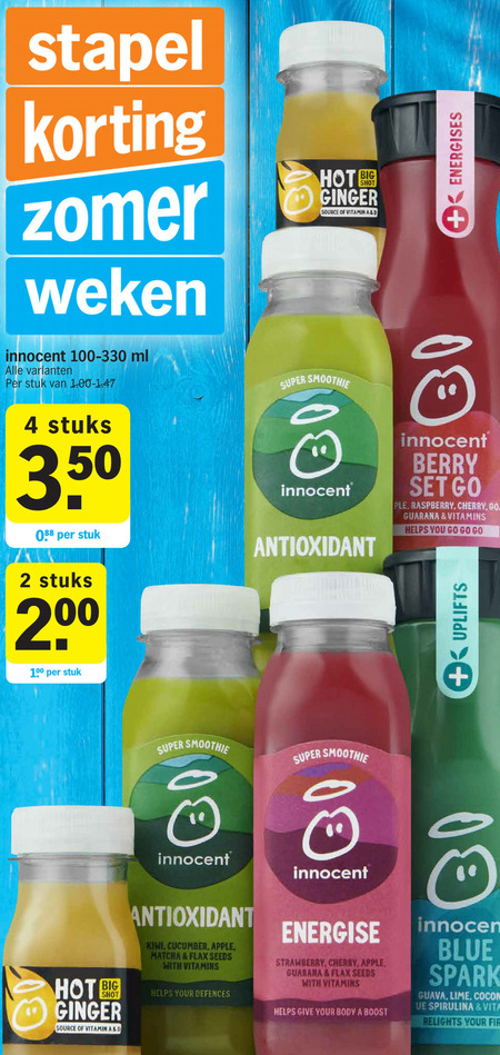 Innocent   fruitsmoothie folder aanbieding bij  Albert Heijn - details