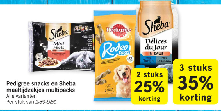 Sheba   hondensnacks, kattenvoer folder aanbieding bij  Albert Heijn - details