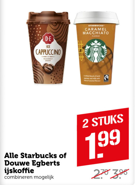 Douwe Egberts   ijskoffie folder aanbieding bij  Coop - details