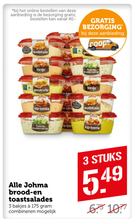 Johma   salade folder aanbieding bij  Coop - details