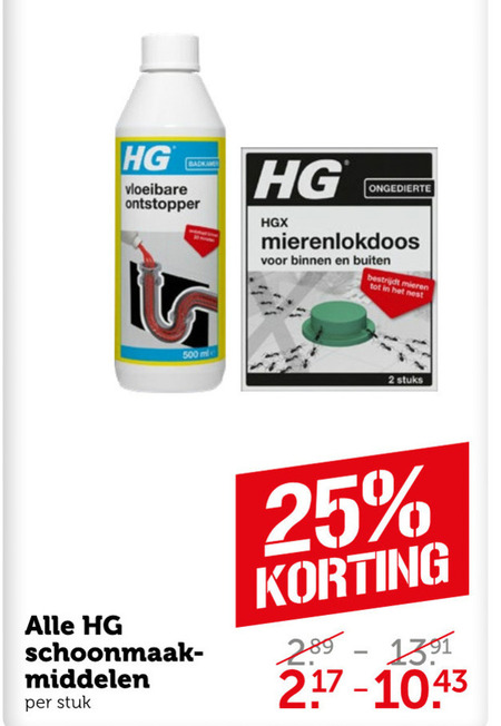 HG   ontstopper, mierenlokdoos folder aanbieding bij  Coop - details