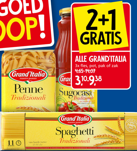 Grand Italia   pesto, fusilli folder aanbieding bij  Jan Linders - details