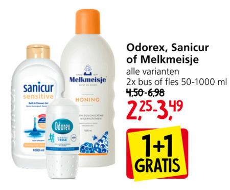 Odorex   douchegel, deodorant folder aanbieding bij  Jan Linders - details