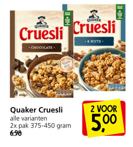 Quaker   cruesli folder aanbieding bij  Jan Linders - details