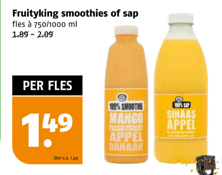 Fruity King   fruitsmoothie folder aanbieding bij  Poiesz - details