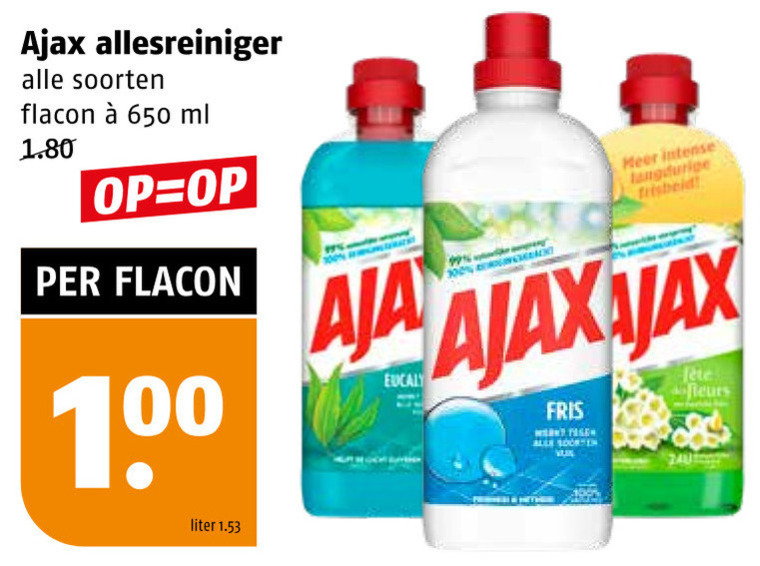 Ajax   allesreiniger folder aanbieding bij  Poiesz - details