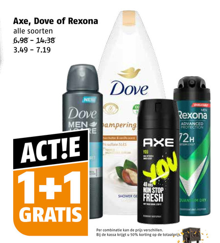 Axe   deodorant, douchegel folder aanbieding bij  Poiesz - details