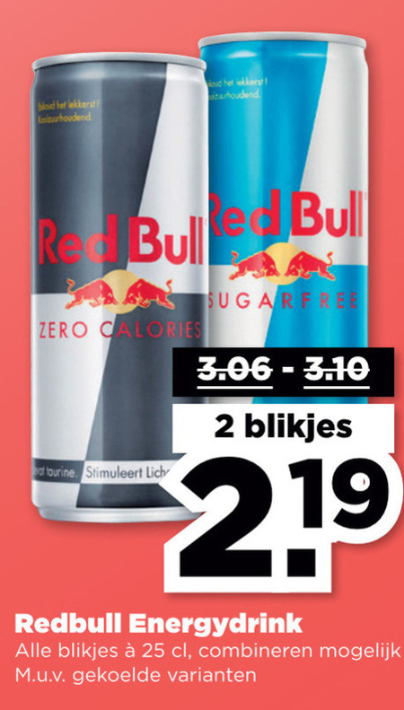 Red Bull   energiedrank folder aanbieding bij  Plus - details