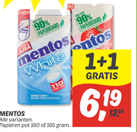 Mentos   kauwgom folder aanbieding bij  Dekamarkt - details