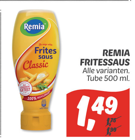 Remia   fritessaus folder aanbieding bij  Dekamarkt - details