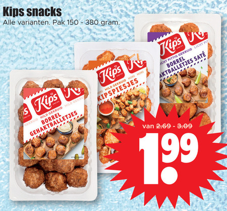 Kips   kipspiesjes folder aanbieding bij  Dirk - details