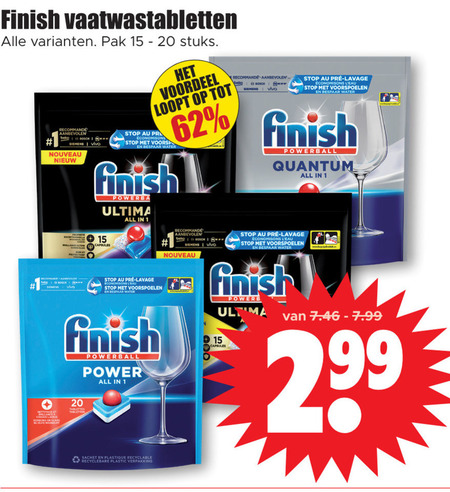 Finish   vaatwasmiddel folder aanbieding bij  Dirk - details