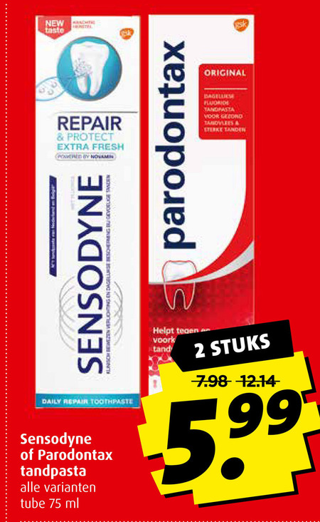 Sensodyne   tandpasta folder aanbieding bij  Boni - details