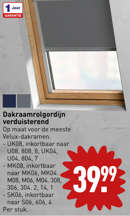 Versnel Voorman solo dakraamgordijn folder aanbieding bij Aldi - details