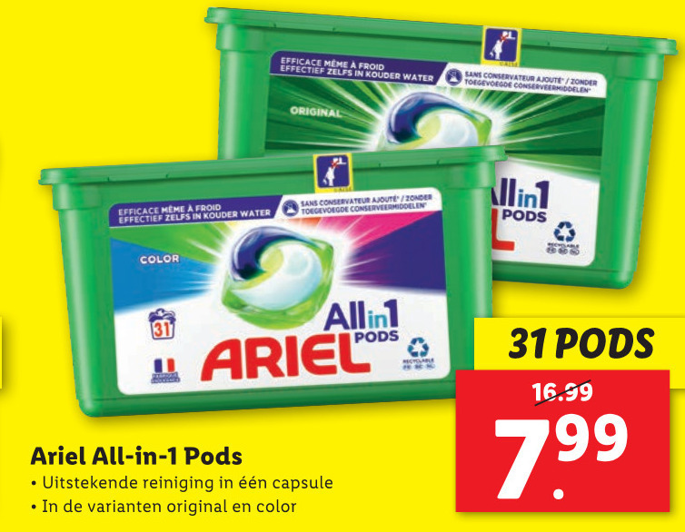 Ariel   wasmiddel folder aanbieding bij  Lidl - details