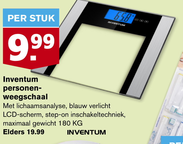 Inventum   weegschaal folder aanbieding bij  Hoogvliet - details