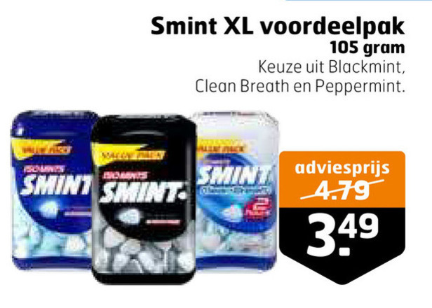 Smint   kauwgom folder aanbieding bij  Trekpleister - details