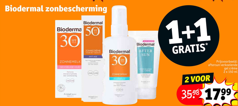 Biodermal   zonnebrandolie folder aanbieding bij  Kruidvat - details