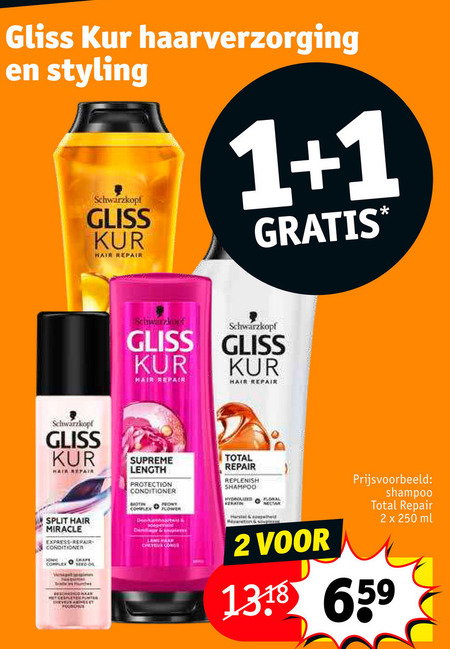 Gliss Kur   shampoo, conditioner folder aanbieding bij  Kruidvat - details