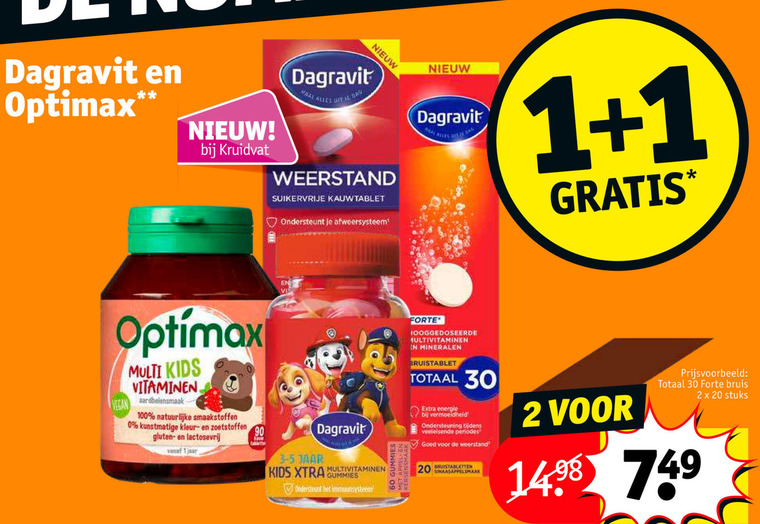 Dagravit   voedingssupplement, multivitaminen folder aanbieding bij  Kruidvat - details