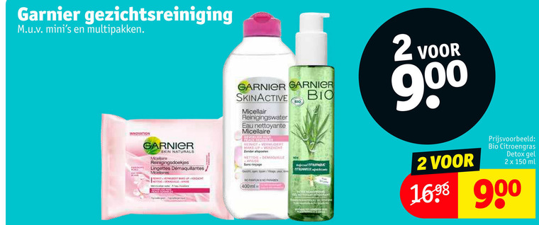 Garnier bio   reinigingsdoekje, gezichtsreiniging folder aanbieding bij  Kruidvat - details