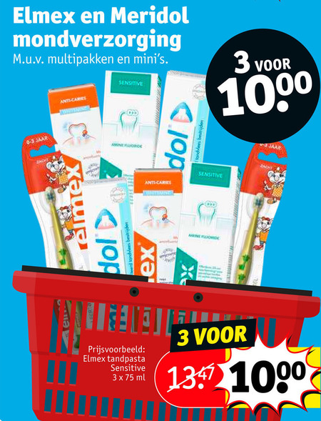 Meridol   mondwater, tandpasta folder aanbieding bij  Kruidvat - details