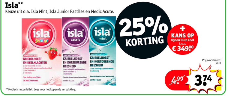 Isla   keelpastilles folder aanbieding bij  Kruidvat - details