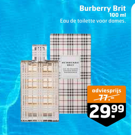 Burberry   eau de toilette folder aanbieding bij  Trekpleister - details