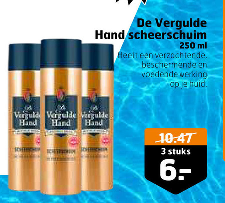 De Vergulde Hand   scheerschuim folder aanbieding bij  Trekpleister - details